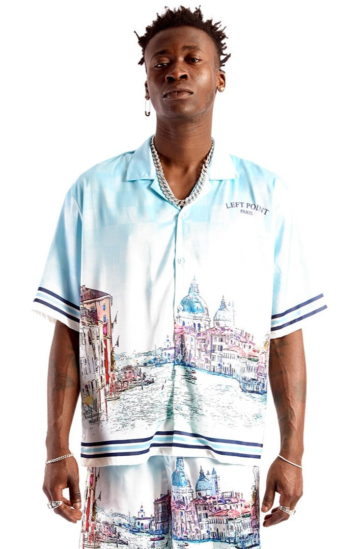 VENEZIA BLUE SHIRTS TOP